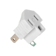 2 Prong to 3 Prong Grounded Outlet Converter Adapter with Polarized Plug - White | 4 Pack