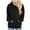 Black, variant on Essentials Hoodie Sweatshirt for Women Round-neck Color-blocked Raglan Long-sleeved T-shirt Loose Top Fall Outfits Fashion Clothes