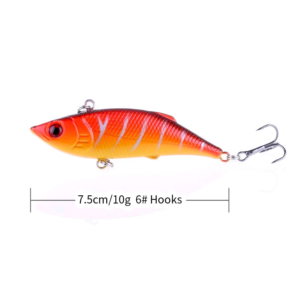 HENGJIA Fishing Lures, 5PCS Lipless Crankbaits for Bass, Top Water Lures Minnow VIB Hard Baits Sinking Fishing Lure for Saltwater Freshwater Bass, Redfish, Trout, Walleye