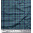thumbnail image 1 of Soimoi Modal Satin Fabric Plaid Check Printed Fabric 1 Yard 42 Inch Wide, 1 of 3