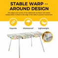 thumbnail image 4 of Easter Bunnies Table Cloths for 8 Foot Rectangle Tables, Spring Eucalyptus Easter Eggs Gray Wooden Patio Waterproof Elastic Fitted Tablecloths, Washable Rectangular Table Cover for Camping, 4 of 8
