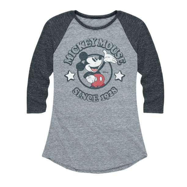 Mickey & Friends - Mickey Mouse Since 1928 - Women's Raglan Graphic T ...
