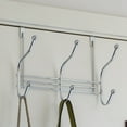 thumbnail image 2 of Chrome 6 Hook Hanger Organizer, Hang Over The Door Kitchen Vanity Towel Hook, Entryway Coat Rack, 2 of 6