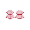 thumbnail image 2 of BemeyourBBs Newborn Baby Girl Golf Outfits Infant Girls Summer Clothes Romper Dress Half Button Collared Short Sleeve Bodysuit Dress, 2 of 9