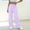 *Purple, variant on ClodeEU Women's High Waisted Elastic Waist Plaid Pants with Pockets,Casual Loose Long Trousers Green,Womens Plus M