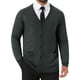 thumbnail image 1 of Suéteres de cárdigan de punto de manga larga con botones y cuello en V para hombres INSPIRE CHIC con bolsillos S en gris oscuro, 1 of 5