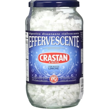 Crastan Effervescent Lemon 8.8 oz Jar Fizzy Lemon Drink Digestive Aid MADE IN ITALY
