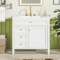 thumbnail image 2 of 36'' Bathroom Vanity with Top Sink, Modern Bathroom Storage Cabinet with 2 Drawers and a Tip-out Drawer, Single Sink Bathroom Vanity, 2 of 9