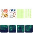 thumbnail image 3 of 4 Sheets Glow in The Dark Wall Stickers Luminous Wall Decals Ceiling Stickers, 3 of 7