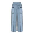 thumbnail image 4 of ABATAB Womens Wide Leg Sweatpants Loose Fit High Waisted Baggy Pants Fashion Drawstring Athletic Joggers Pants with Pockets, 4 of 7