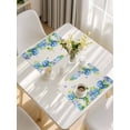 thumbnail image 5 of Blue Hydrangea Placemats Set of 8, Linen Texture Butterfly Spring Floral Placemats for Dining Table, Place Mats for Kitchen Tabletop, Waterproof Wipeable Dining Table Mats Set, 5 of 9