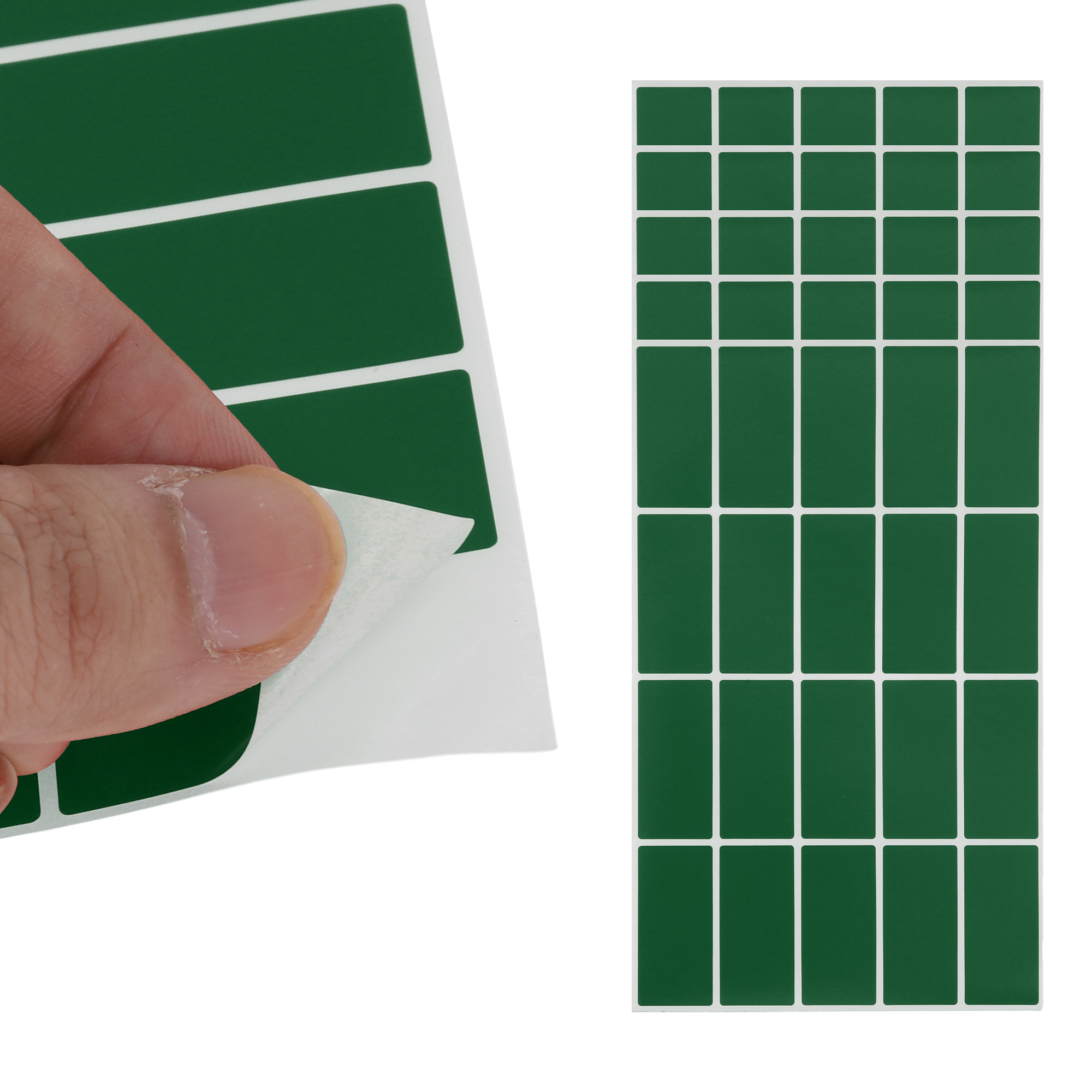 Unique Bargains Handwritable Rectangle Gift Stickers 1.57"x0.75" 20 Pcs Deep Green