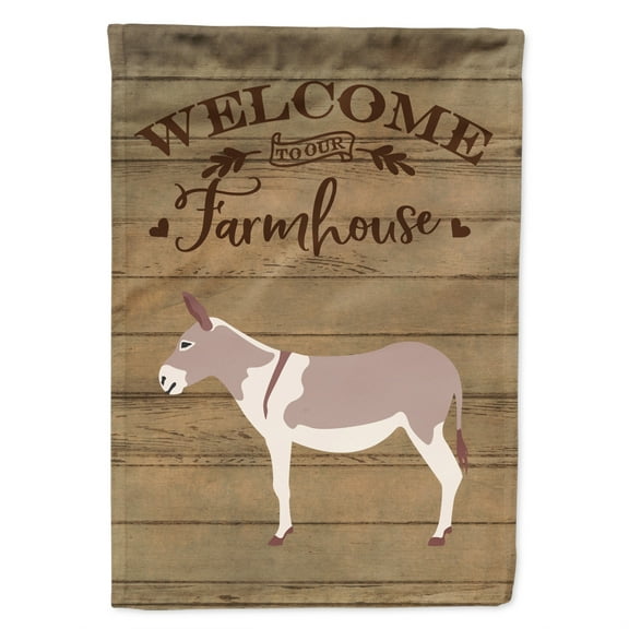 Caroline's Treasures CK6790CHF Australian Teamster Donkey Welcome Flag Canvas House Size , Large, multicolor