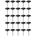 thumbnail image 1 of Unique Bargains 25 Packs M6 x 40mm Filet Mâle Tee Aile Boutons Pouce Vis Boutons de Serrage Poignée Noir, 1 of 5