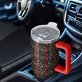 thumbnail image 6 of Red and Green Plaid Christmas Snow Pattern Tumbler with Handle and Lid,40oz Double Wall Vacuum Insulated Tumbler,Cups Gift for Women and Men, 6 of 7