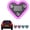 Pink, variant on Car LED Ambient Light - Solar Powered Wireless Heart Shape C-Pillar Neon Light, IP65 Waterproof, Switchable Modes, Car Outdoor Decor for Couples(Ice Blue)