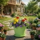 thumbnail image 5 of Macetas de plástico con borde ondulado y volantes – Macetas decorativas para interiores y exteriores, ideales para la decoración del hogar y el jardín., 5 of 6