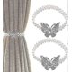 thumbnail image 1 of Pack Of 2 Curtains Cord Decorative Clip Curtain Holder No Drilling Curtains Tiebacks Curtains Tie Back Curtain Tie Holder Beads Curtain Clips Elastic, 1 of 5