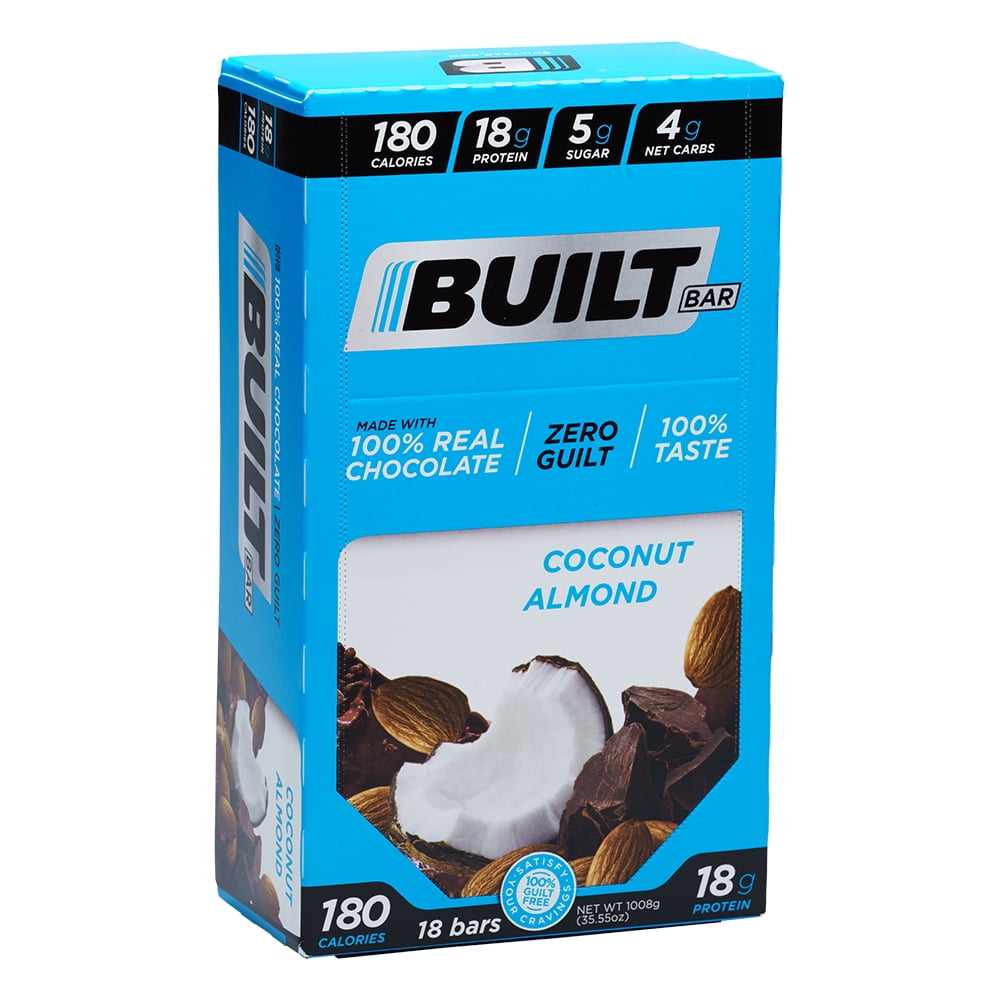 Built Bar 18 Pack Protein and Energy Bars - 100% Real Chocolate ...