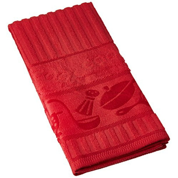 Cook! Collection Solid Color Jacquard Terry Kitchen Dish Towel Kay