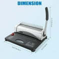 thumbnail image 4 of FLK Tech Binding Machine, Comb Binding Machine with with 100PCS 3/8'' Comb Bindings Spines, Binding Machine for Letter Size, A4, A5 Paper, 4 of 4