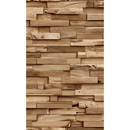 Beige Rustic Wood Look Textured Wallpaper