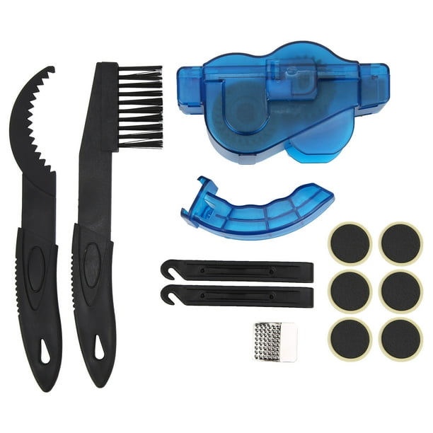 Herramientas de reparación de lavado de bicicletas, cepillo de fregado de cadena de bicicleta Kit de limpieza de cadena de bicicleta Kit de fregado de cadena de bicicleta uso conveniente Jadeshay A