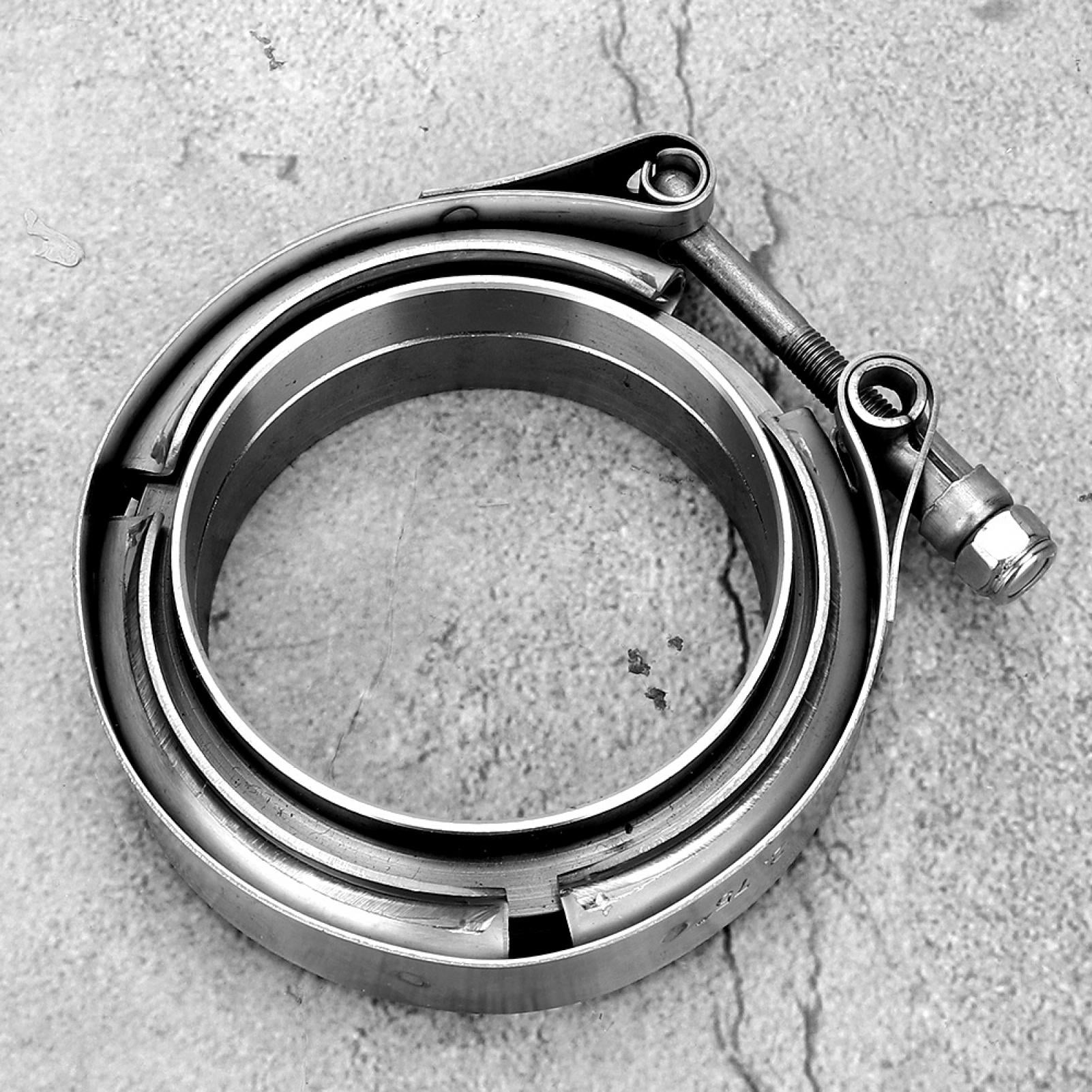 V Band Clamp, Easy Installation 2.75 Inch Rustproof Accurate Exhaust