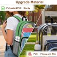 thumbnail image 6 of ZIATUBLES Clear Backpack, Heavy Duty Fabric & PVC Transparent Bookbag with Dinosaur Tractor Print, Large Capacity See Through Backpack for School College Work Travel Security, 6 of 7