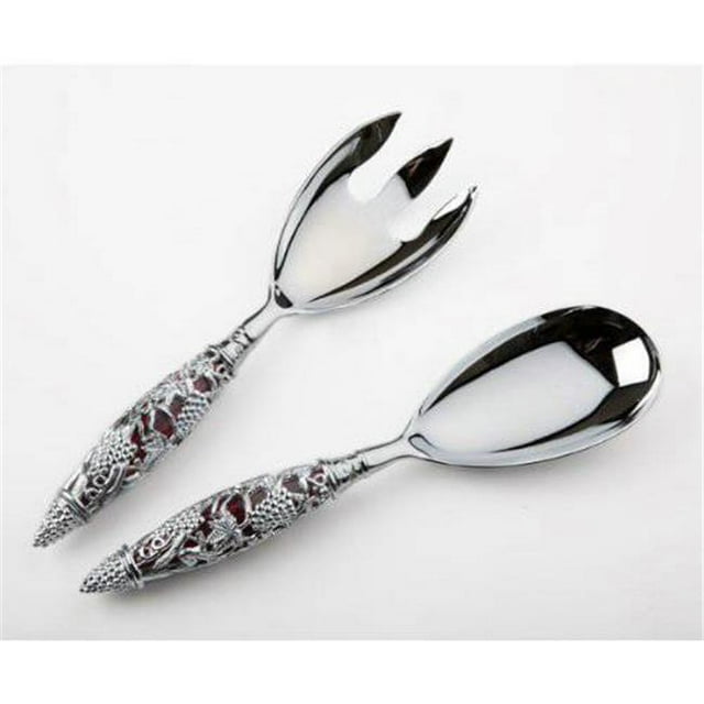 Godinger 7473 Cuillère à Raisin de Remplissage & Fourchette&44; Chrome Rouge