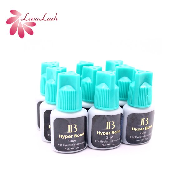 Pegamento IB Hyper Bond Original de Corea para extensión de pestañas, pegamento negro para pestañas 0,5-1s, tapa cian de secado rápido, venta al por mayor, 5ml (20 bottles