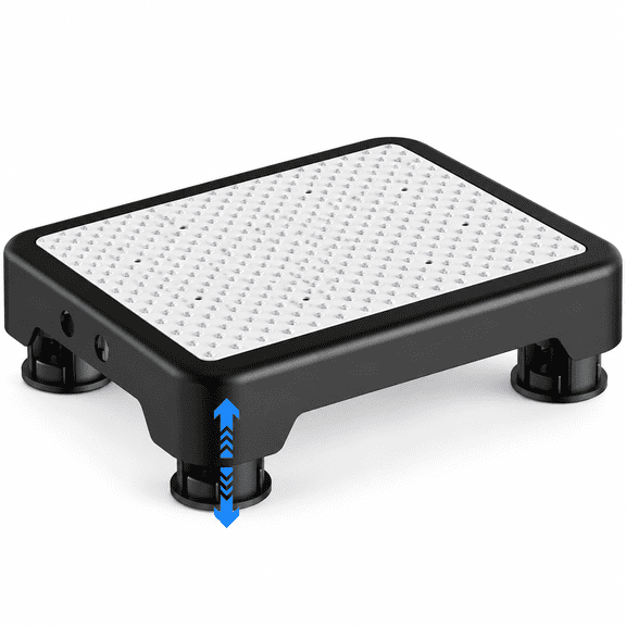 LLMRR One Step Stool for Seniors & Adults, Indoor/Outdoor Mobility Step Stool, Portable Stair Assist, Anti-Slip Safety Step Platform for Bathroom, Kitchen and Bedroom, 550lbs Capacity, Black & White