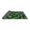 thumbnail image 2 of Ahgly Company Indoor Rectangle Abstract Turquoise Blue Contemporary Area Rugs, 3' x 5', 2 of 4