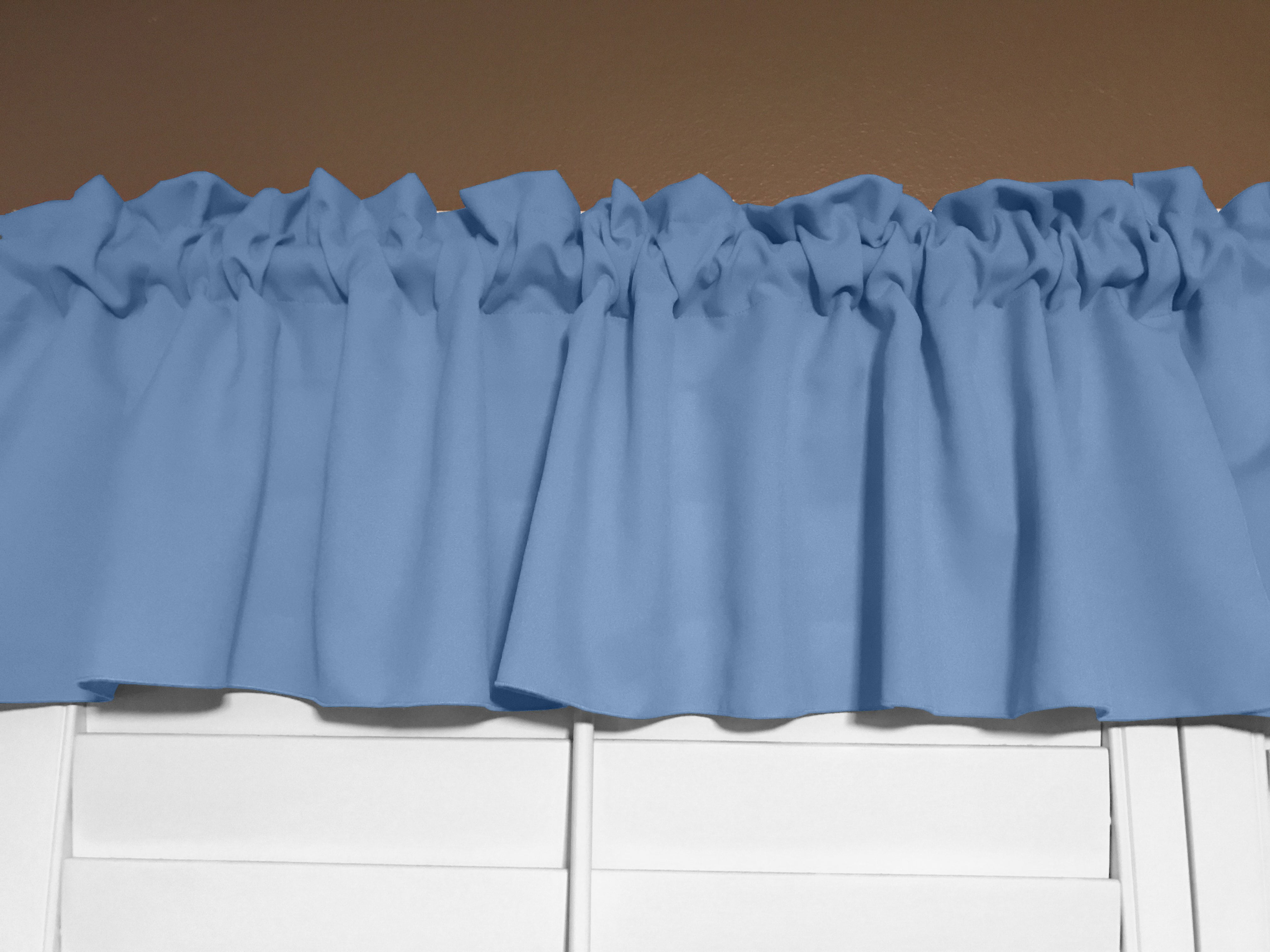 Solid Poplin Window Valance Light Blue 58" Wide