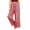 Red, variant on Oksale Gingham Pants Women Loose Comfy Plaid Palazzo Pants Elastic High Waisted Wide Leg Pants with Pockets Red M