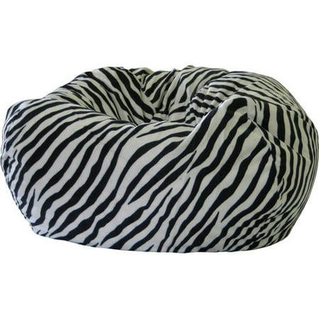 Gold Medal Extra Large 140 Zebra Print Microsuede Bean Bag