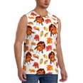 thumbnail image 2 of Fotbe Thanksgiving Turkey Leaves Men's Camiseta sin Mangas Estampada para Hombres, Playera Casual para Gimnasio, Entrenamiento, Playa-Medium, 2 of 7