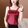 thumbnail image 3 of yillto Satin Tank Tops for Womens Silky Blouse Sleeveless Pullover Business Dressy Shirts Summer Work Office Tanks, 3 of 5
