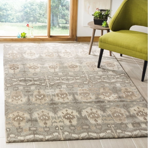 SAFAVIEH Wyndham Ainsley Abstract Floral Wool Area Rug, Natural/Multi, 10' x 14'