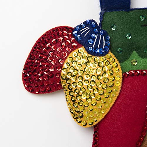 Bucilla Felt Stocking Applique Kit 18" Long-A Christmas Skate Bucilla Felt Stocking Applique Kit 18" Long-A Christmas Skate