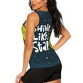 thumbnail image 3 of Bixox Women's Avocado in Space1 Printed Sleeveless Fitness Workout Running Quick-Dry Tank Top, 3 of 7