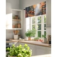 thumbnail image 3 of Valance Curtains for Windows Deer Kitchen Curtians Window Treatment Mount Leaves Forest River Topper Curtain Rod Pocket Valances for Kitchen Bathroom Living Room 42x12in, 3 of 9