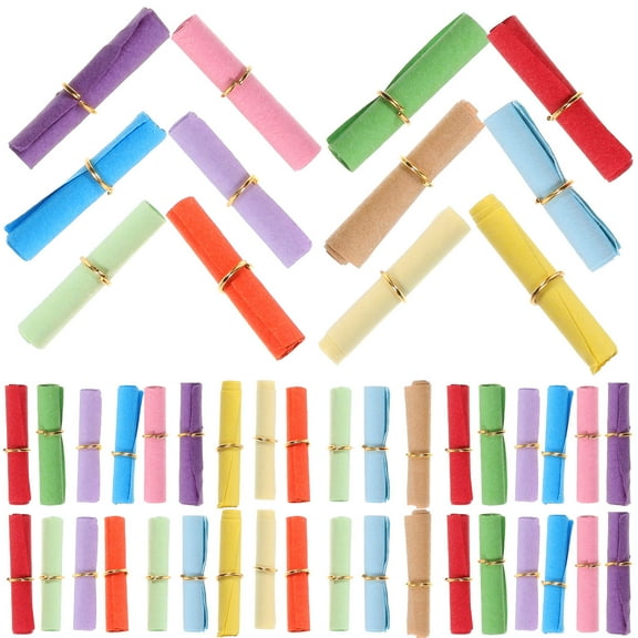 WEUVEB Wedding Mini Paper Scrolls, Assorted Colors, 100 Pieces for Party Favors and Invitations