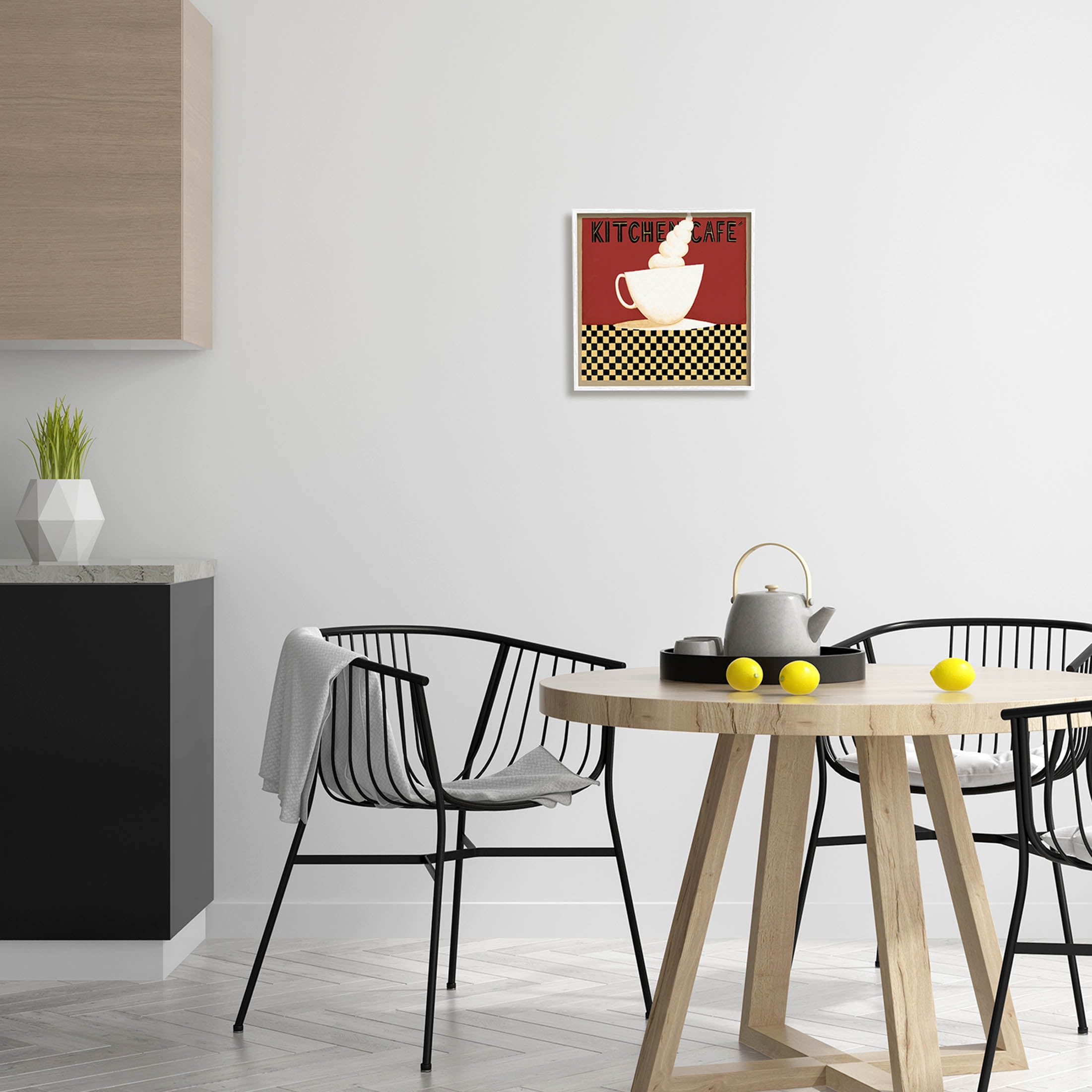 Stupell Industries Kitchen Cafe Vintage Patterned Graphic Art White Framed Art Print Wall Art, Design by Dan DiPaolo
