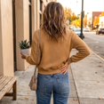 thumbnail image 7 of Cropped Bomber Jacket for Women Textured Lightweight Zip Up Fall Fashion Outerwear Long Sleeve Casual Jackets Earthy Yellow XL, 7 of 7