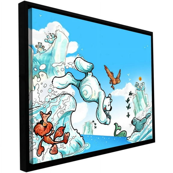 ArtWall Luis Peres "Polar 2" Floater Framed Gallery-Wrapped Canvas