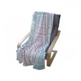 thumbnail image 4 of Afghan Soft Flannel Fleece Throw Blanket, Geometric Shapes with Triangles Rhombuses and Herringbone Zigzag Stripes, Cozy Plush for Indoor and Outdoor Use, 50" x 70", Lilac and Pale Blue, by Ambesonne, 4 of 6