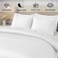 thumbnail image 4 of Superior Egyptian Cotton Embroidered 1200 TC Duvet Cover Set, Full/ Queen, White White, 4 of 5