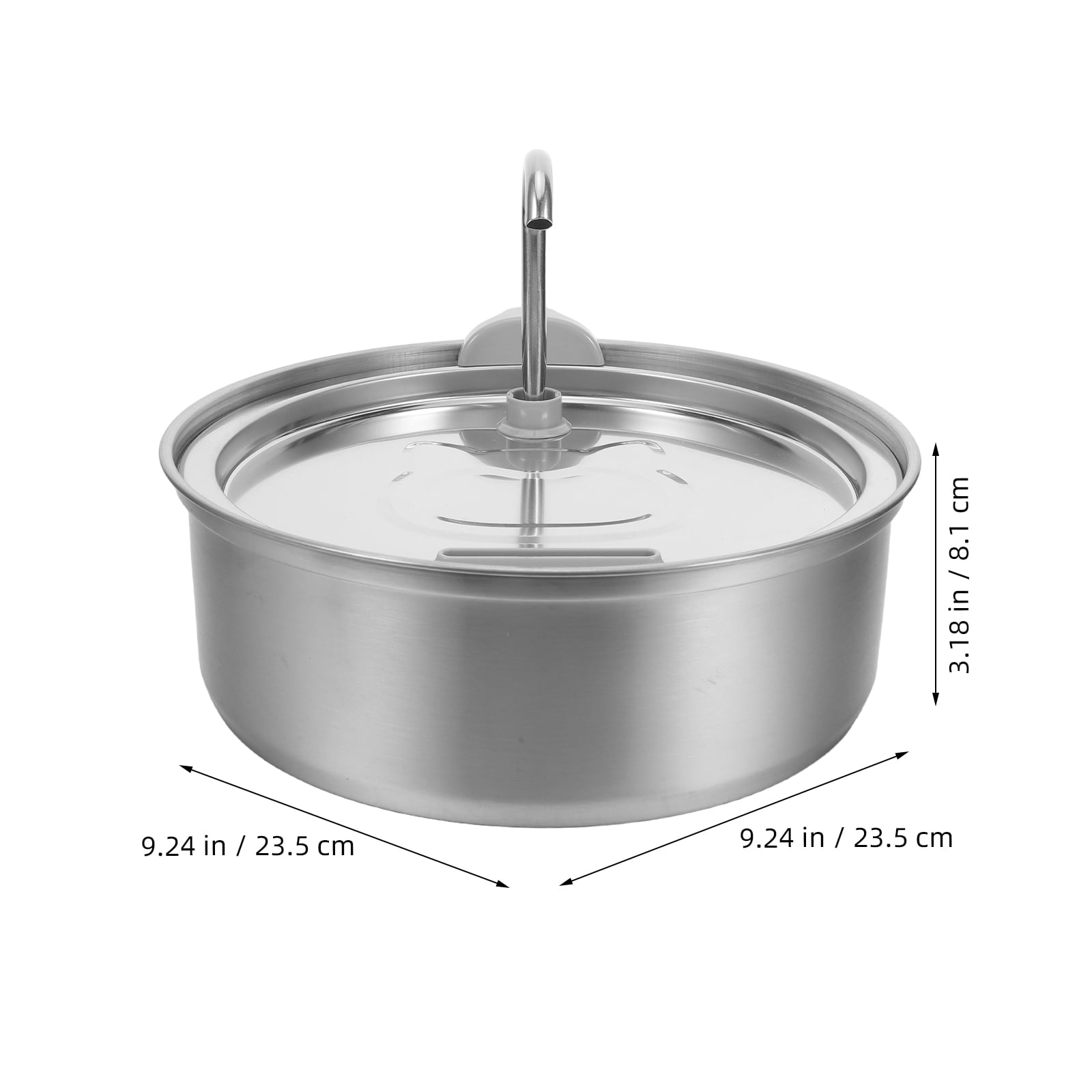 ETHZZLE Metal Cat Water Fountain with Nonstop Circulation Silent Filtered Water Dispenser