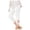 pants 141#White, variant on ZXLBBD Girls Kids Elastic Waisted Stretchy Capri Leggings Summer Comfort Solid Color Yoga Beach Workout Pants Versatile Causal Daily Wear,White,Size 9 Y-10 Y